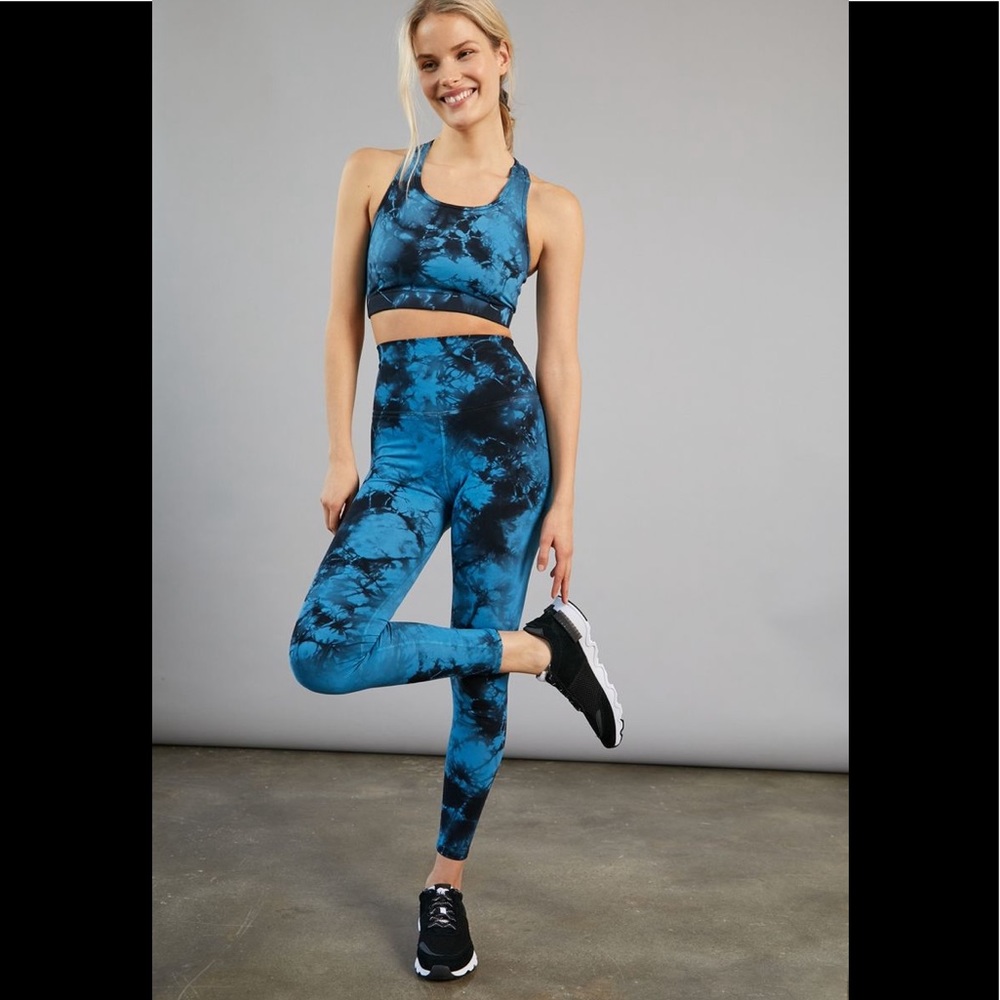 Anthropologie Electric & Rose Venice Marble Dyed Legging Blue Motif
